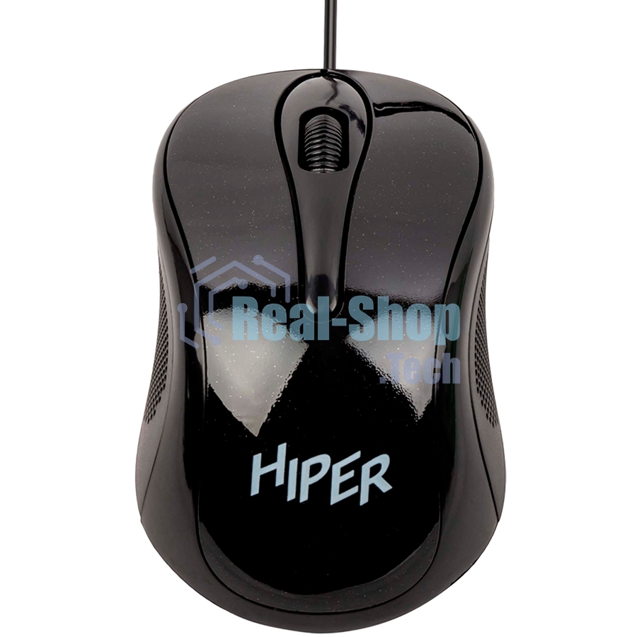 Мышь проводная HIPER HOM-031 черный, 1000 dpi, USB, кнопки - 3