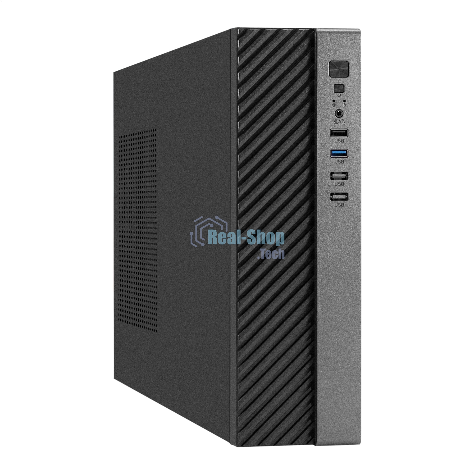 Компьютерный корпус Desktop ExeGate MI-302U (mATX/mini-ITX, без БП, 1хUSB+1хUSB 3.0, HD аудио, черный)