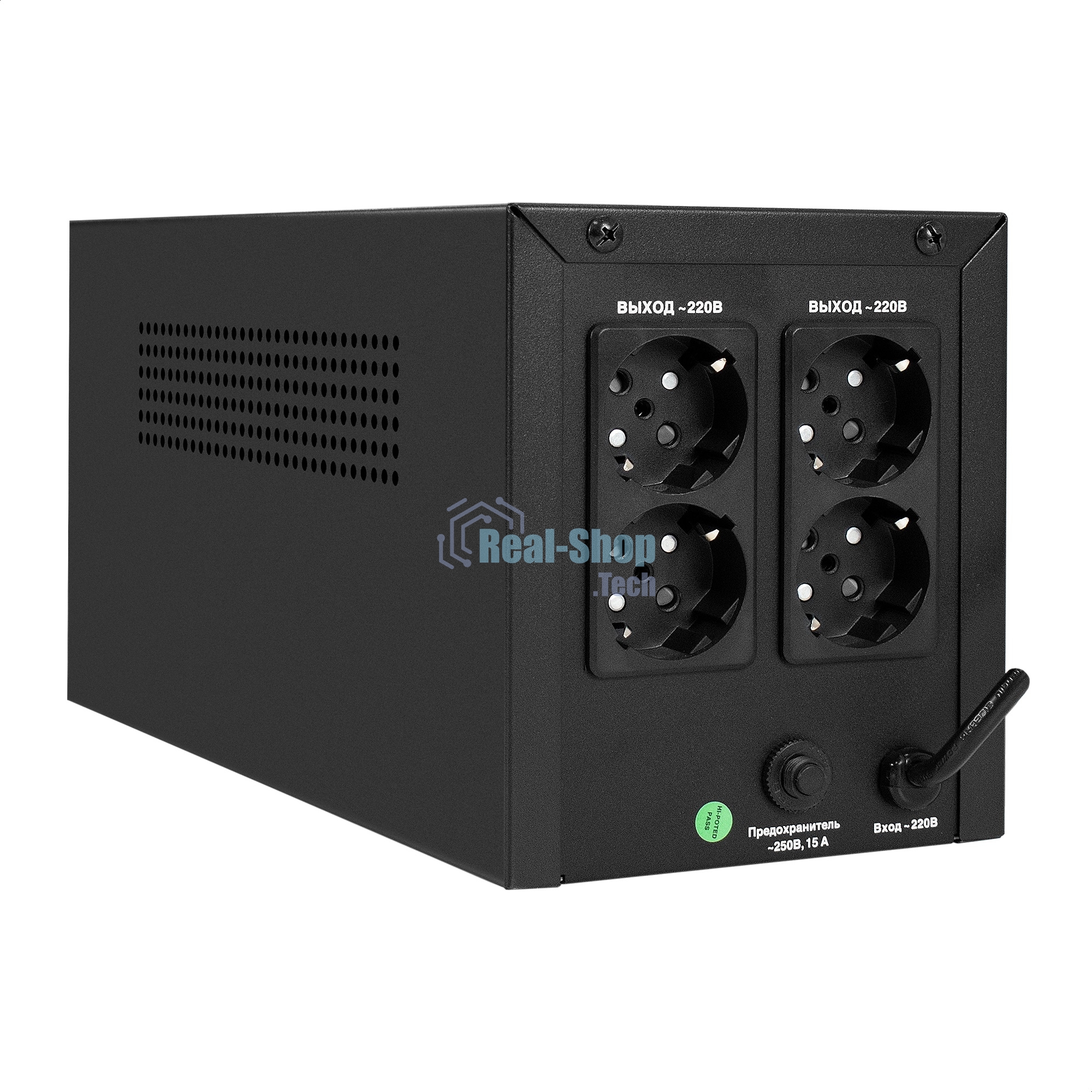 Источник бесперебойного питания ExeGate Power NB-2000.LED.AVR.4SH (2000VA/1200W, LED, AVR, 4*Schuko, батарея 12V 9Ah - 2 шт., металлический корпус, Black)