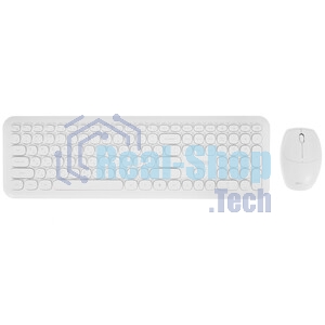 Комплект клавиатура+мышь Smartbuy 666395AG беспроводной, USB, 1000 DPI, белый