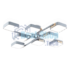 Светильник Ambrella light FL4889/8 GR/WD серый/дерево 144W 3000-6000K 960*960*160 (без ПДУ)
