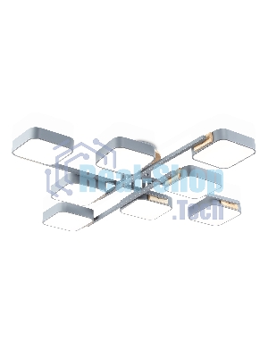 Светильник Ambrella light FL4889/8 GR/WD серый/дерево 144W 3000-6000K 960*960*160 (без ПДУ)