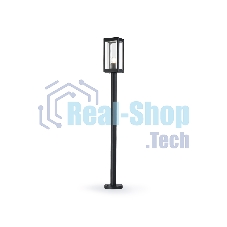 Светильник Ambrella light ST2425 BK/CL черный/прозрачный IP54 E27 max 40W 110*110*1000