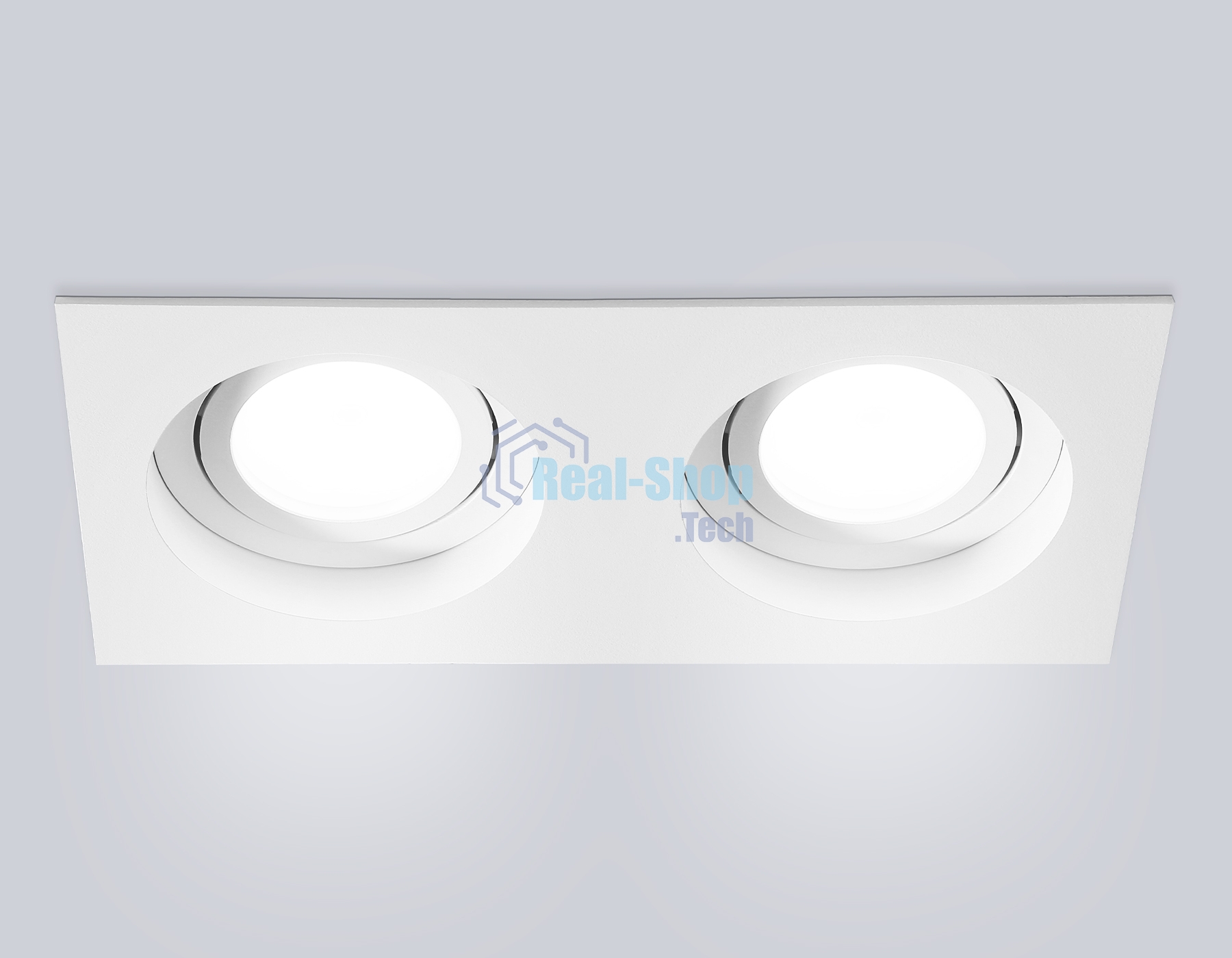 Встраиваемый поворотный точечный светильник Ambrella light TN102759/2 WH белый IP20 GU5.3/2 200*100*32