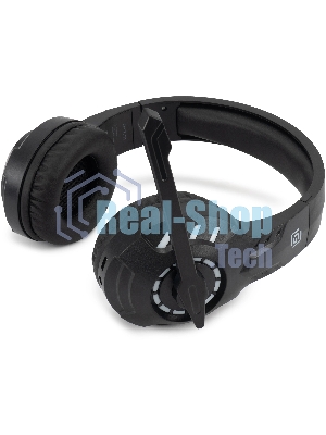 Гарнитура Oklick HS-L420G чёрный, беспроводная + проводная, Bluetooth, до 30 ч, подсветка