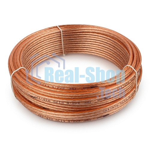 Акустический кабель Cablexpert CC-TC2x2,5-15M, прозрачный,  15 м, бухта