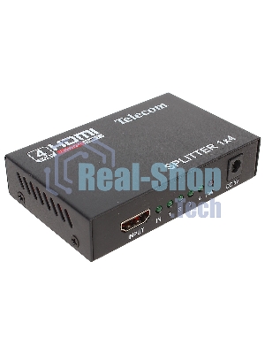 Разветвитель HDMI 1=>4 Telecom TTS5020, каскадируемый, 1.4v+3D