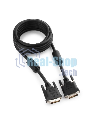 Кабель DVI-D dual link Gembird/Cablexpert, 25M/25M, 3.0м, черный, экран, феррит.кольца, пакет