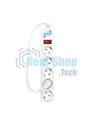 Сетевой фильтр Power Cube B 0,5 м 5 розеток (белый) 10А/2,2кВт