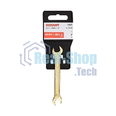 Ключ гаечный рожковый Rexant 8х9 мм, желтый цинк