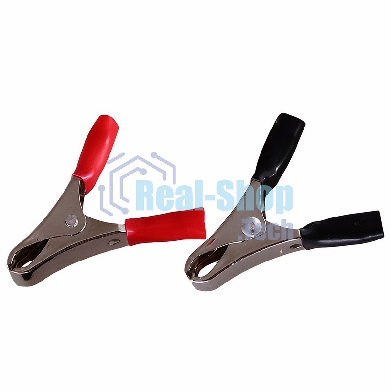 Зажим крокодил Rexant, длина 50 мм, ток 10A, 2 шт.