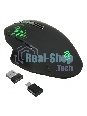 Мышь беспроводная Oklick 636LWC черный, 2400 dpi, радиоканал, USB/USB-C, кнопки - 6