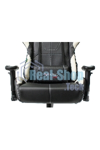 Кресло игровое Бюрократ VIKING 5 AERO WHITE черный/белый искусственная кожа