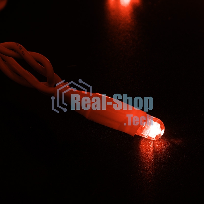 Гирлянда Neon-night Нить 10м, с эффектом мерцания, белый ПВХ, 24В, Красный