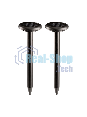 Набор ультразвуковых отпугивателей кротов на солнечной батарее (R30*2 черный) Rexant