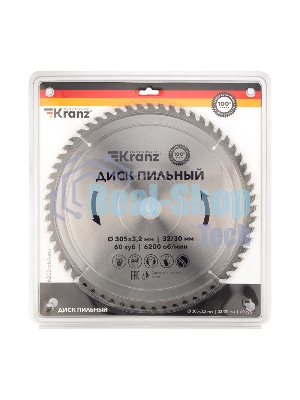 Диск пильный Kranz 305 мм х 60 зуб х 32/30 мм