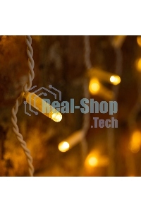 Гирлянда Светодиодный Дождь 2х3 м, эффект мерцания, прозрачный провод, 230 В, диоды теплый белый