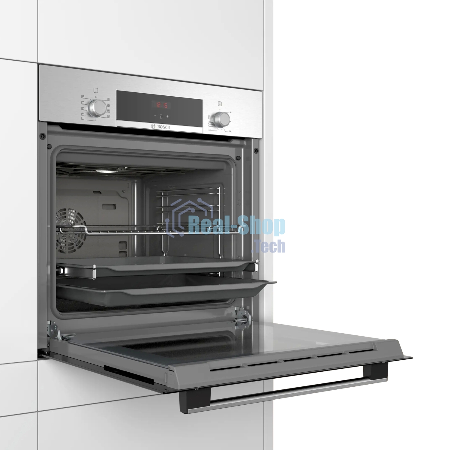 Духовой шкаф электрический Bosch HBF534ES0Q нержавеющая сталь, встраиваемый