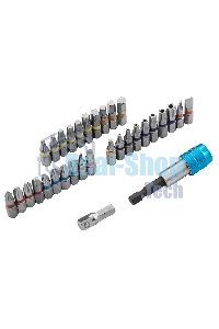 Набор бит Gross 11363 магнитный адаптер, сталь S2, пластиковый кейс, 32 предм.