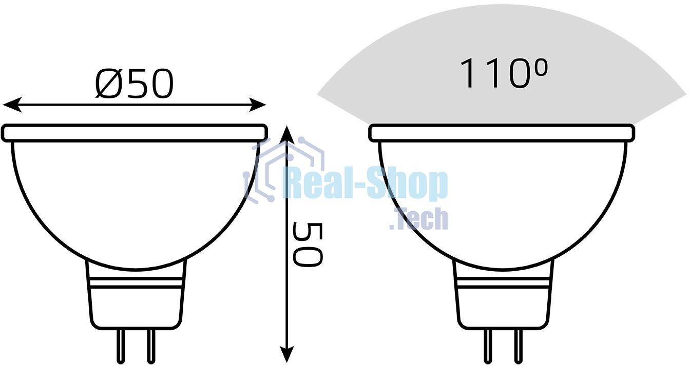 Лампа cветодиодная Gauss Smart MR16 6W GU5.3 RGbW+dim 1/10/100