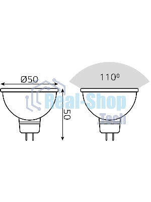 Лампа cветодиодная Gauss Smart MR16 6W GU5.3 RGbW+dim 1/10/100