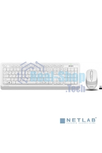 Комплект клавиатура + мышь A4 Fstyler FG1010 клав:белый/серый мышь:белый/серый USB беспроводная Multimedia
