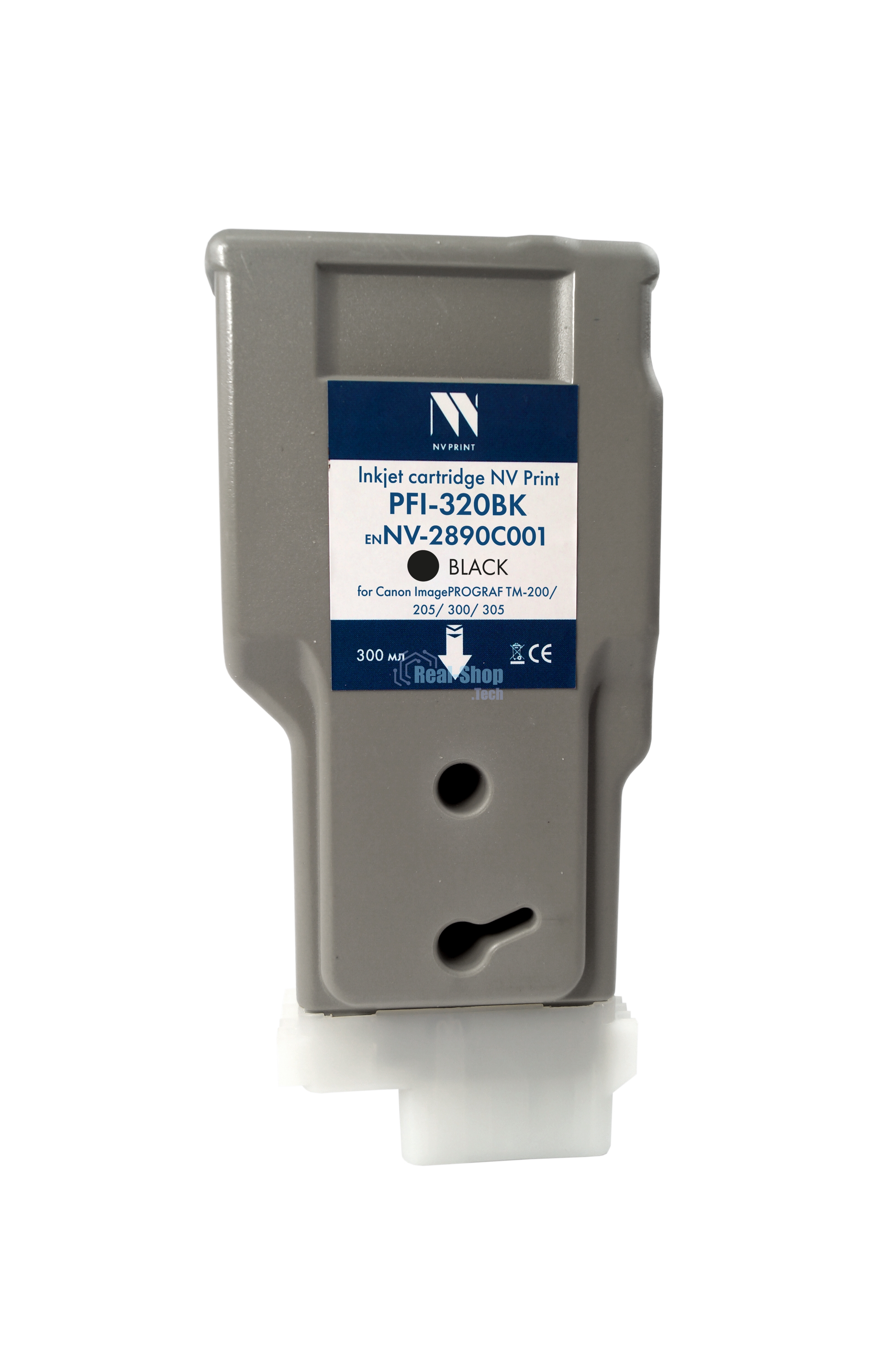 Картридж струйный NVPrint PFI-320BK (NV-2890C001) Black для Canon ImagePROGRAF TM-200/205/300/305 (300 мл) совместимый
