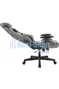 Кресло игровое Zombie Ghost Fabric серый Light-19 крестов. пластик