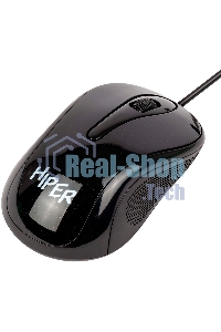 Мышь проводная HIPER HOM-031 черный, 1000 dpi, USB, кнопки - 3