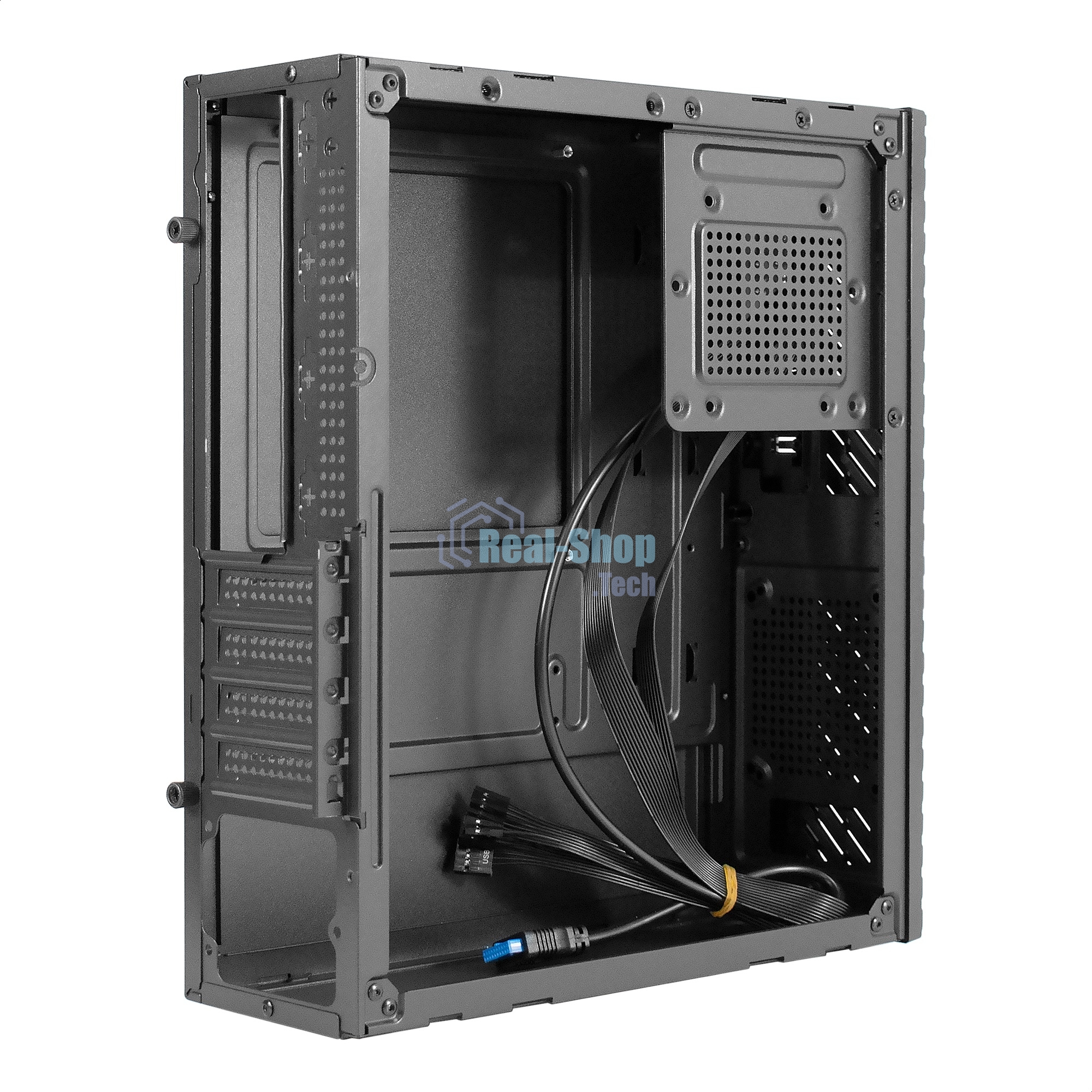 Компьютерный корпус Desktop ExeGate MI-302U (mATX/mini-ITX, без БП, 1хUSB+1хUSB 3.0, HD аудио, черный)