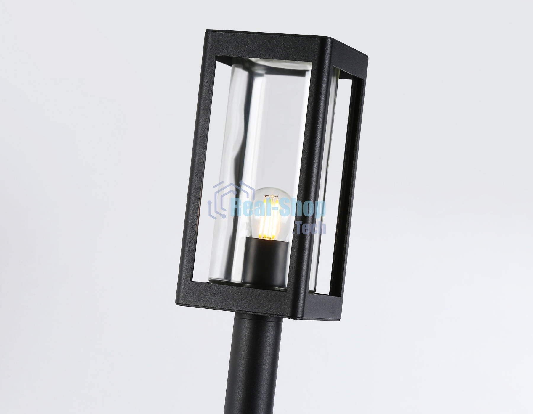 Светильник Ambrella light ST2425 BK/CL черный/прозрачный IP54 E27 max 40W 110*110*1000