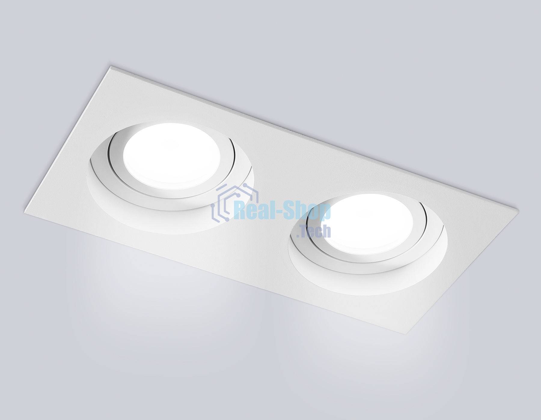 Встраиваемый поворотный точечный светильник Ambrella light TN102759/2 WH белый IP20 GU5.3/2 200*100*32