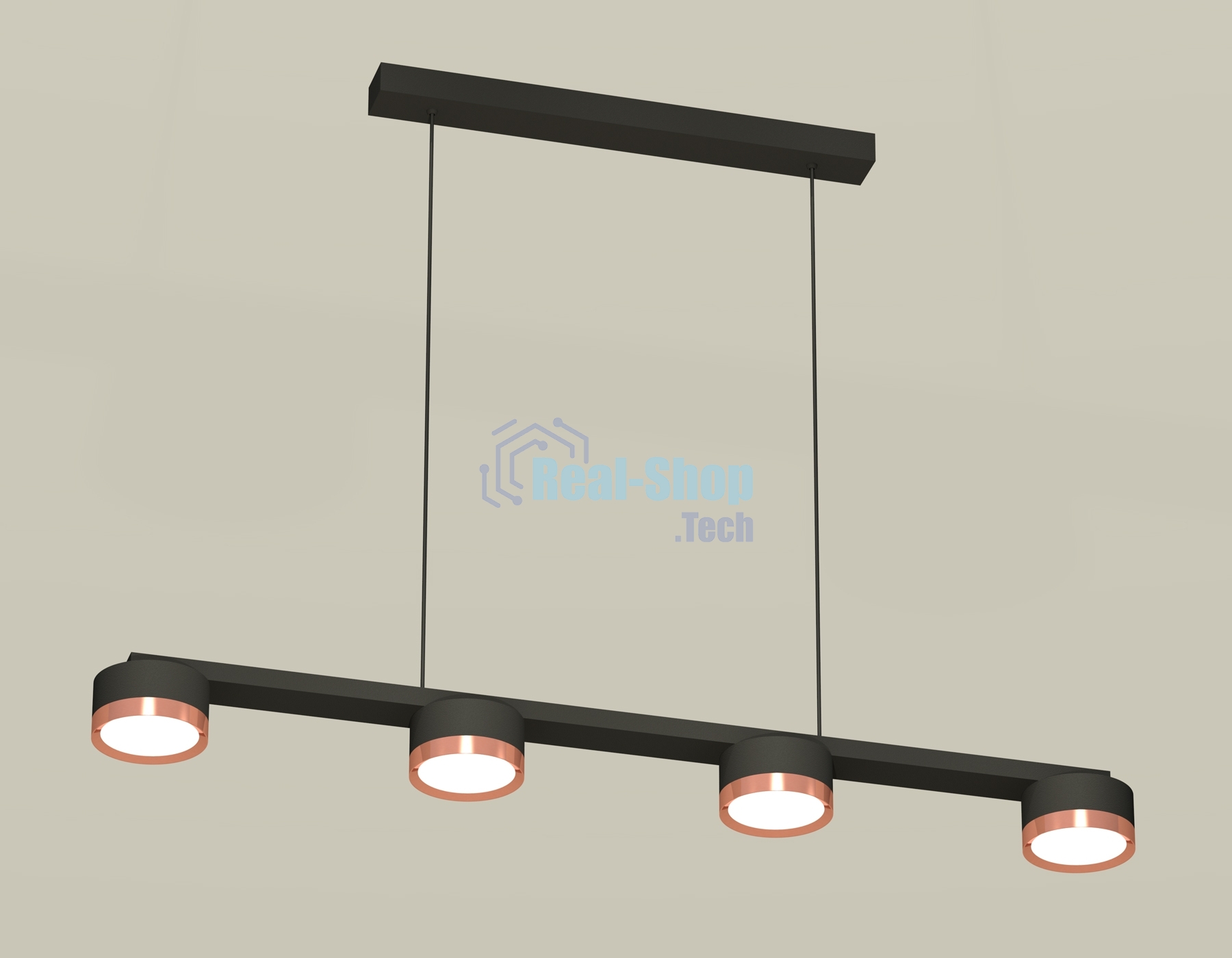 Светильник Ambrella light XB9152153/4 SBK/PPG черный песок/золото розовое полированное GX53 (C9152, N8126)
