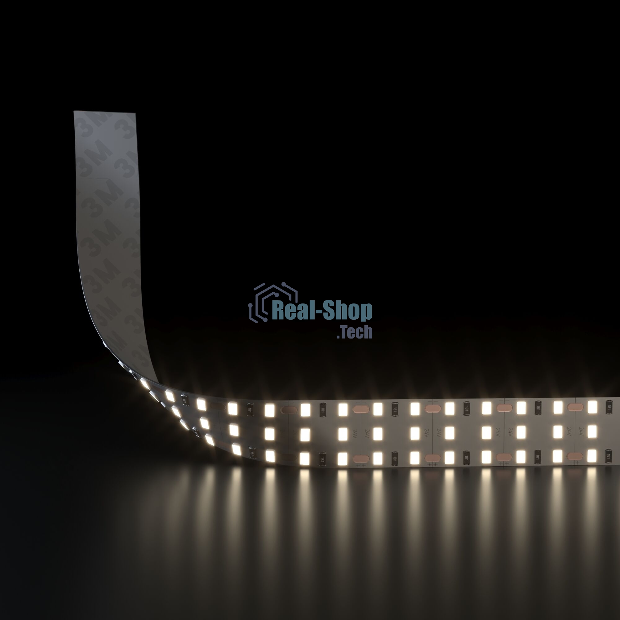 Лента светодиодная 360LED 26W IP20 трехрядная 4200К дневной белый (2835 24V 360Led 26W IP20)