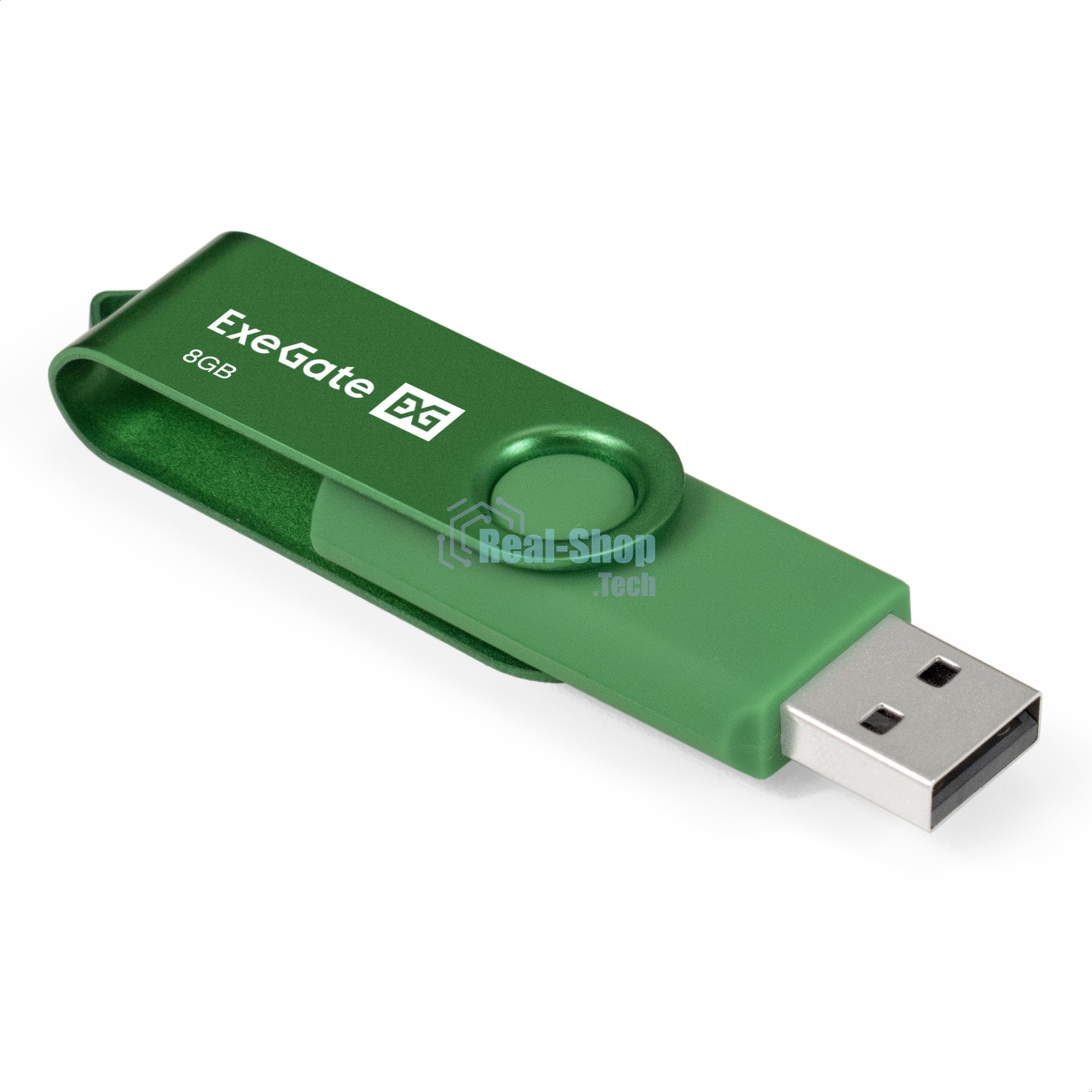Exegate EX302036RUS USB-флеш накопитель ExeGate Jet 8GB зеленый (USB2.0, 480Mbps, пластик/металл)