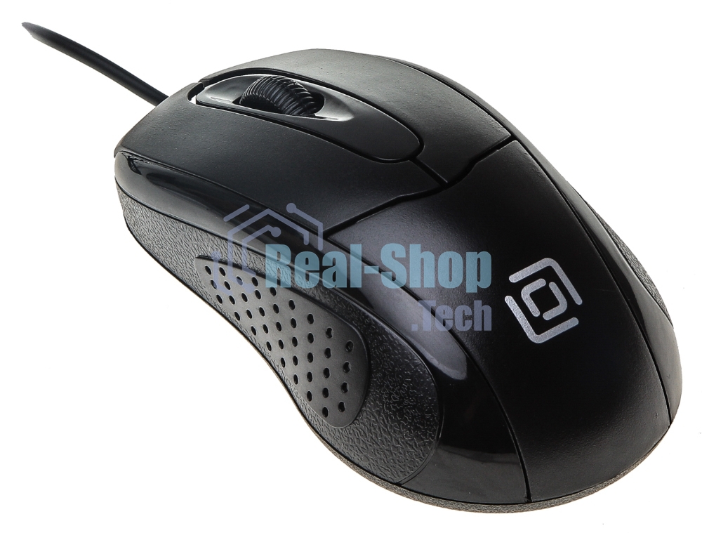 Мышь проводная Oklick 305M черный, 1000 dpi, USB, кнопки - 3