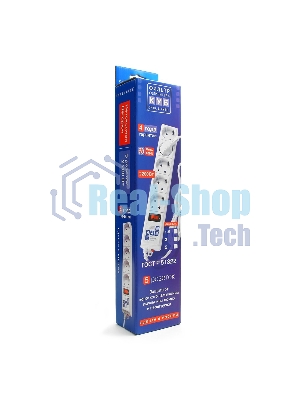 Сетевой фильтр Powercube SPG-B-10-WHITE 3 м, 5 розеток, белый, коробка