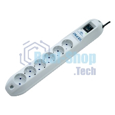 Сетевой фильтр Pilot GL 6 розеток (5 евро + 1 без заземления) 10 м Surge protector Pilot GL 6 outlets (5 euro + 1 without ground) 10A/2.2kVt, 10m