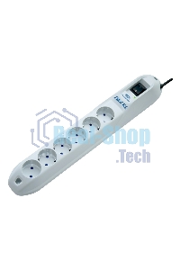Сетевой фильтр Pilot GL 6 розеток (5 евро + 1 без заземления) 10 м Surge protector Pilot GL 6 outlets (5 euro + 1 without ground) 10A/2.2kVt, 10m