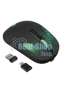 Мышь беспроводная Oklick 636LWC черный, 2400 dpi, радиоканал, USB/USB-C, кнопки - 6