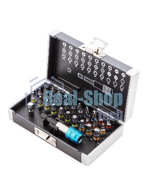 Набор бит Gross 11363 магнитный адаптер, сталь S2, пластиковый кейс, 32 предм.