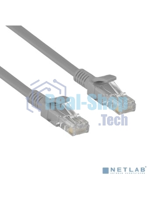 Патч-корд ExeGate UTP-RJ45-RJ45-C6-CU-1M-GY, UTP, cat.6, 1м, медь, серый