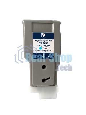 Картридж струйный NVPrint PFI-320C (NV-2891C001) Cyan для Canon ImagePROGRAF TM-200/205/300/305 (300 мл) совместимый