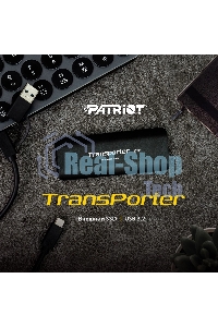 Внешний SSD Patriot Transporter, 4TB, USB 3.2 Gen 2 Type-A/Type-C, R/W 1000/1000, черный
