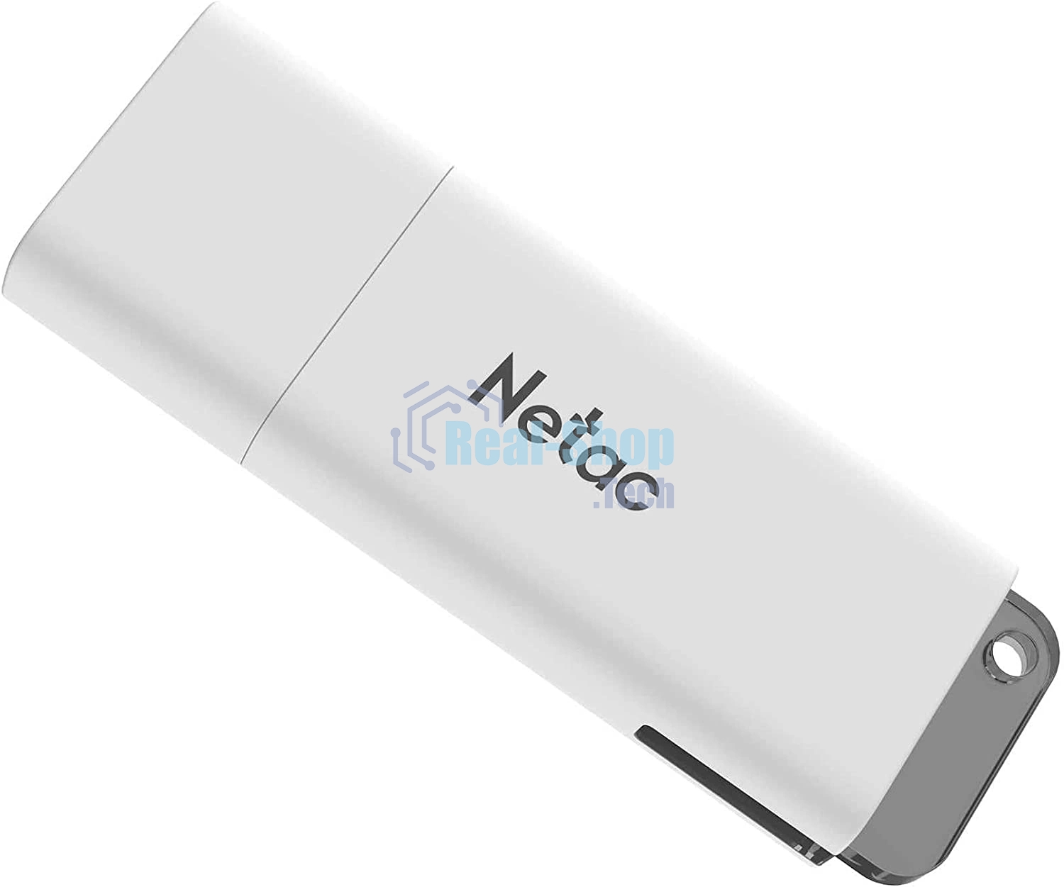 Флешка USB Netac U185 (NT03U185N-004G-20WH), 4Gb, USB 2.0, R/W 25/10, белый/серый