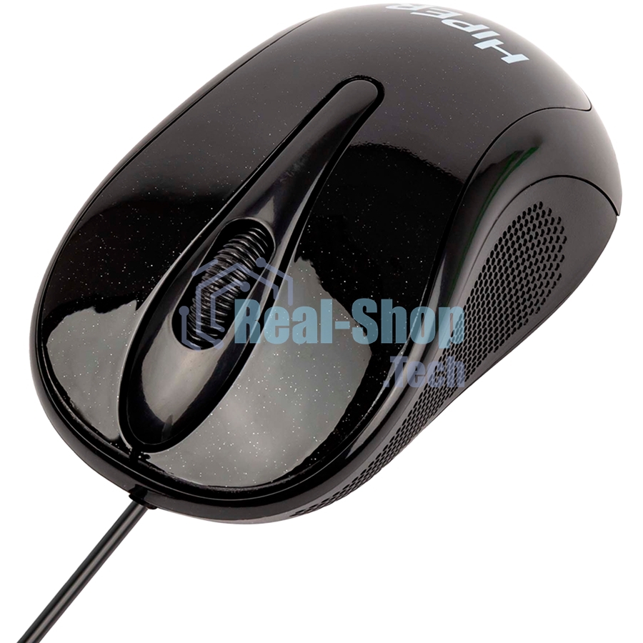 Мышь проводная HIPER HOM-031 черный, 1000 dpi, USB, кнопки - 3