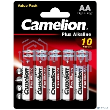 Батарейка Camelion Plus Alkaline BL10 LR6 (LR6-BP10, батарейка,1.5В) (10 шт. в уп-ке)