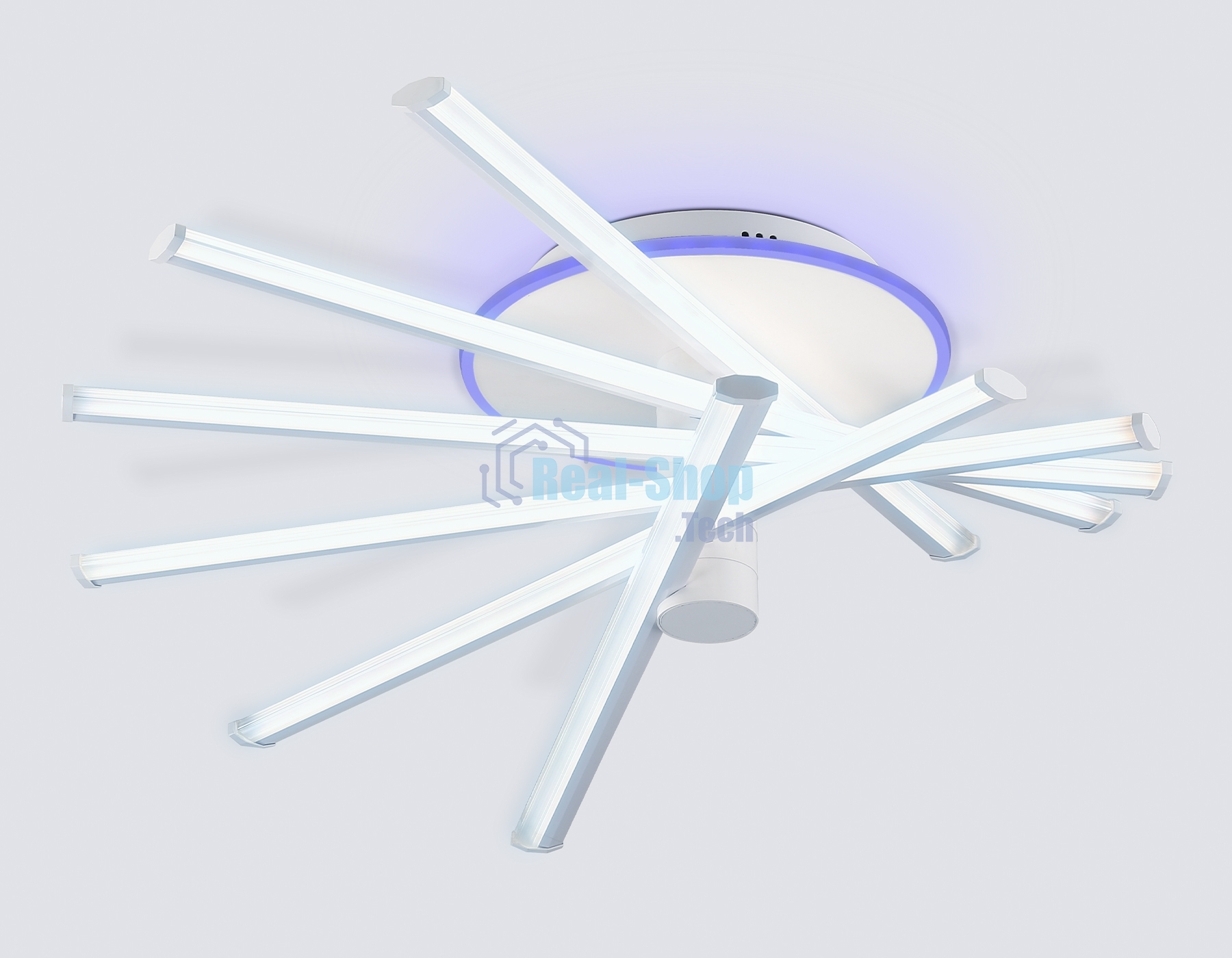 Потолочный светодиодный светильник Ambrella light FL6231 WH белый 88W 3000K-6400K+RGB 605*605*200 (ПДУ ИК)