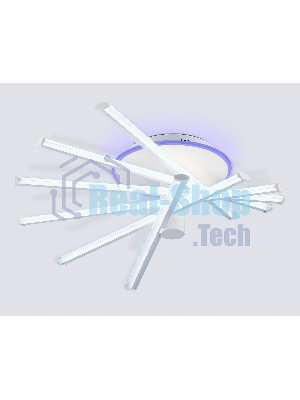 Потолочный светодиодный светильник Ambrella light FL6231 WH белый 88W 3000K-6400K+RGB 605*605*200 (ПДУ ИК)