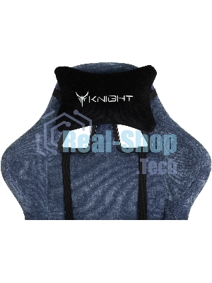 Кресло игровое Knight Terminator синий Light-27, крестов. металл